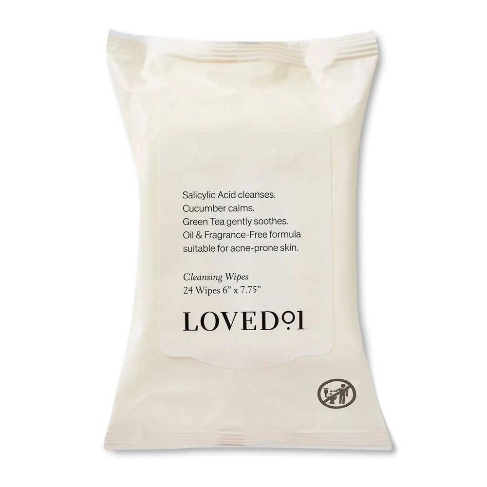 LOVED01 Cleansing Wipes | 24 Count | NEW | Salicylic Acid Green Tea Cucumber